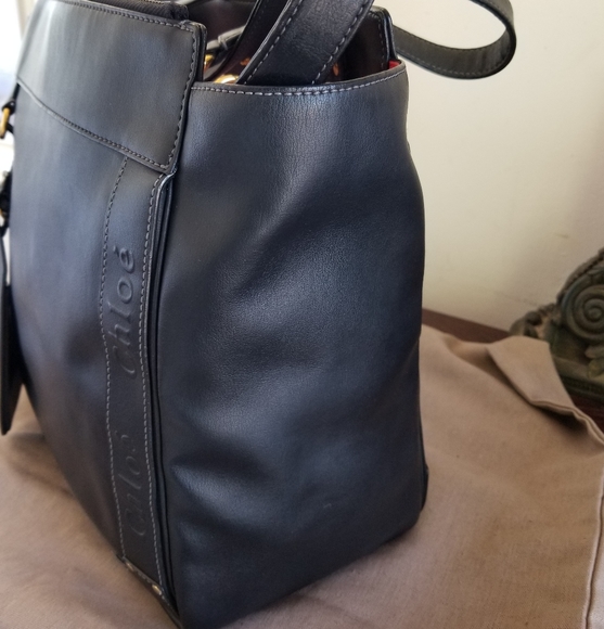 Sale!! Chloe black eden big like new tote bag - Picture 3 of 16